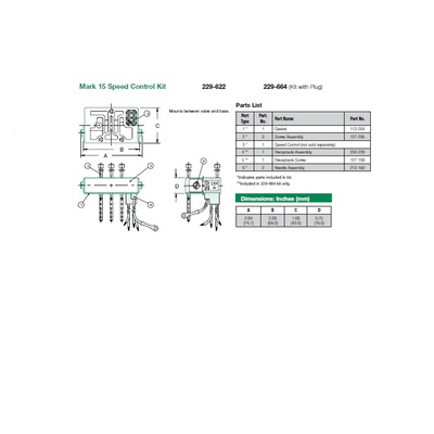 229-664 NUMATICS/AVENTICS SANDWICH SPEED CONTROL<BR>MK15 SERIES W/PLUG